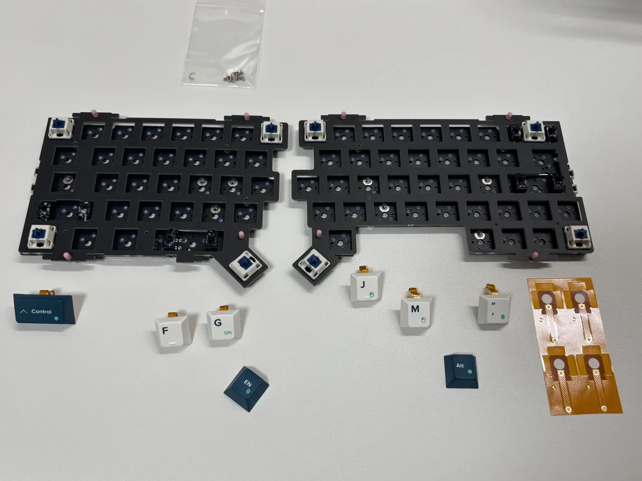 タッチセンサー対応キーの位置