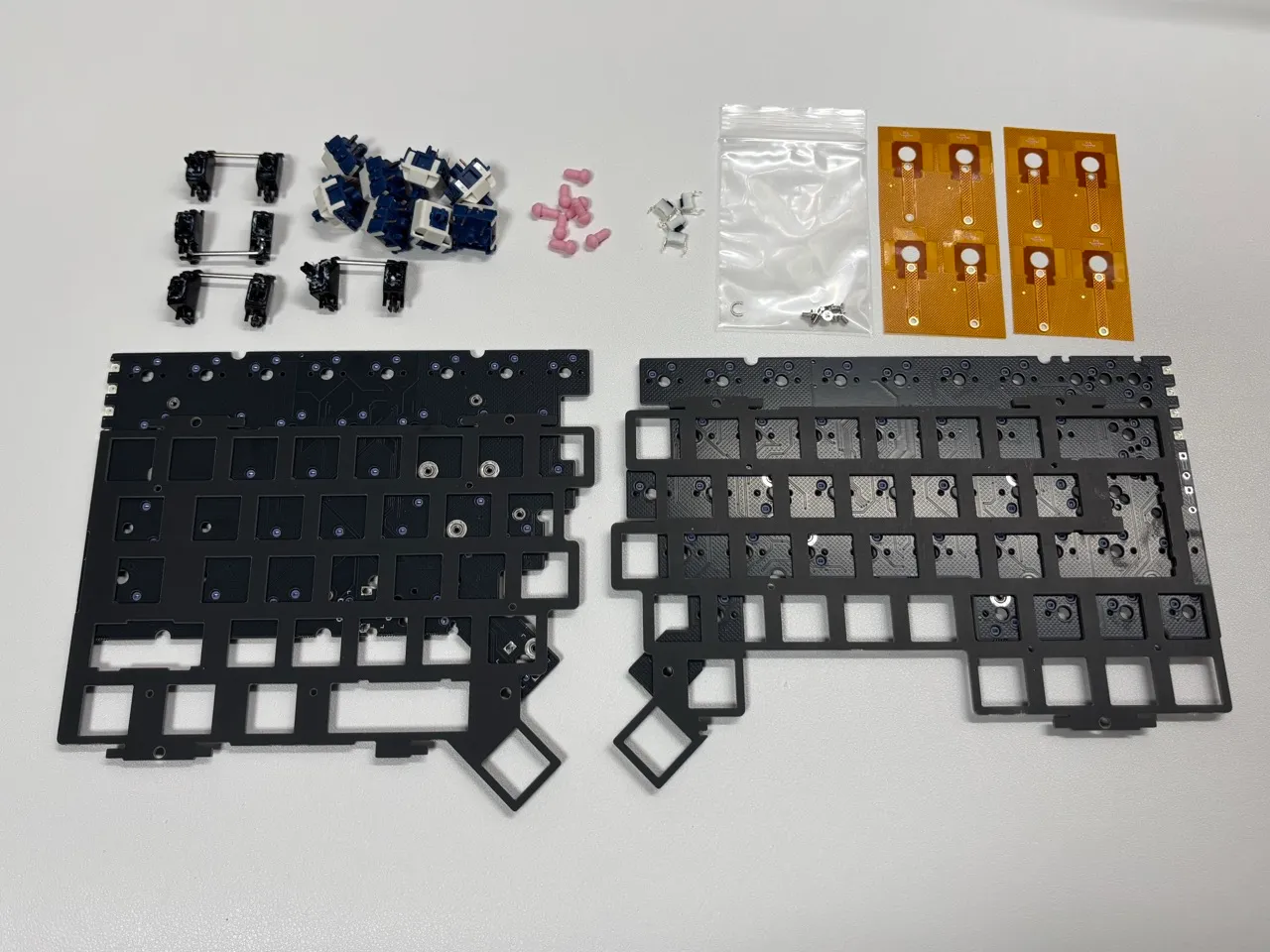 キースイッチ基板組み立ての部品一覧